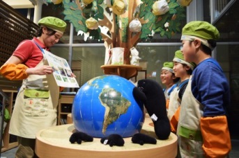 Scene of activities at the Eco Shop pavilion