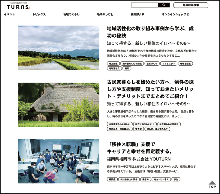 「TURNS」