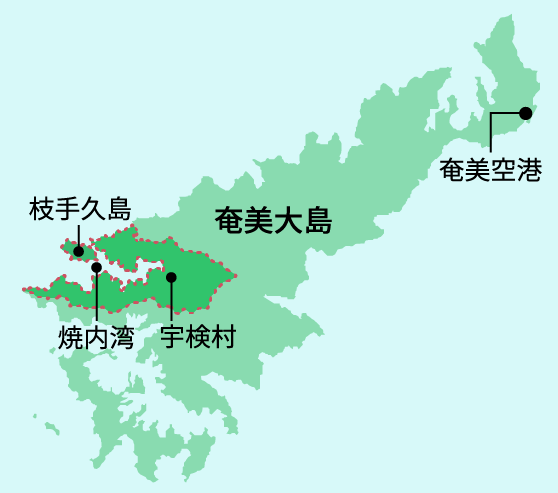 奄美大島全体図
