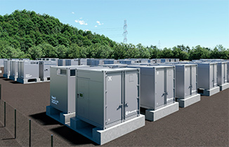 2018年度から蓄電システムSmart Starシリーズ販売開始し、2025年度までに販売累計容量は約0.8GWhとなった。2030年度までに3.5GWhを超える規模を目指す。