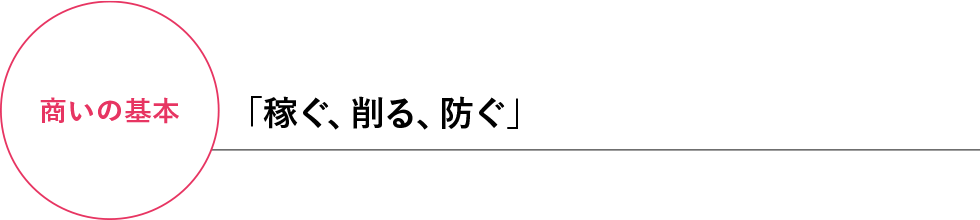 「稼ぐ、削る、防ぐ」