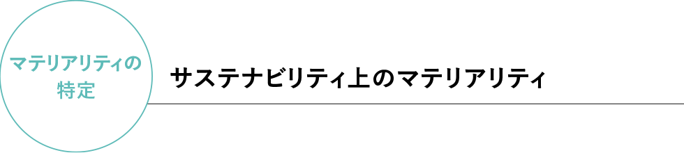 サステナビリティ上のマテリアリティ