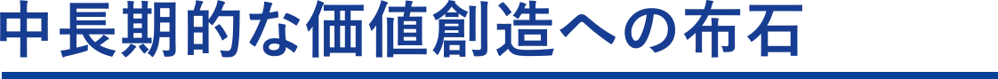 中長期的な価値創造への布石