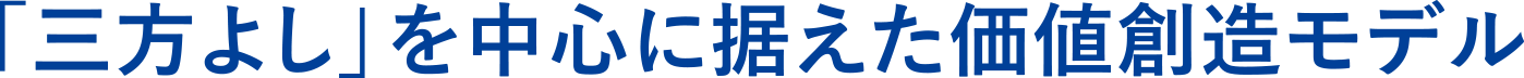 「三方よし」を中心に据えた価値創造モデル