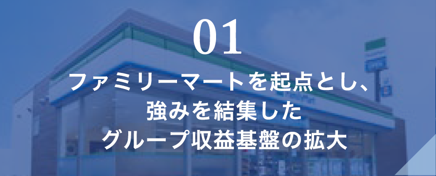 01 ファミリーマートを起点とし、強みを結集したグループ収益基盤の拡大