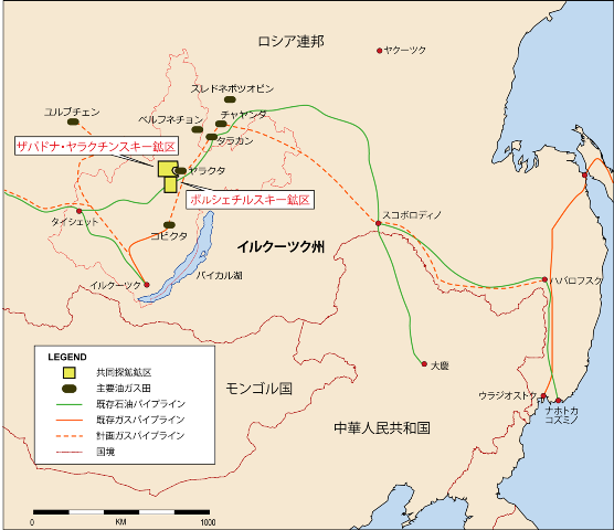 鉱区位置図