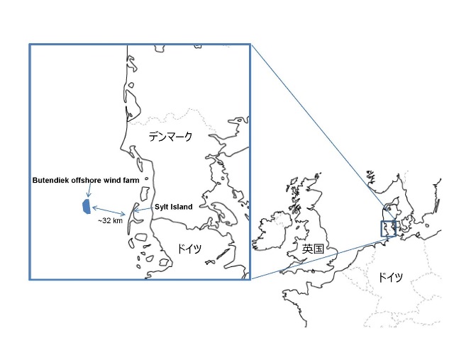 ブーテンディーク洋上風力発電所地図
