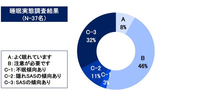 写真：睡眠実態調査円グラフ
